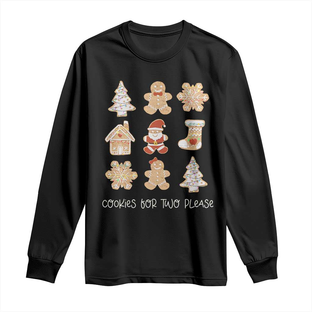Christmas Pregnancy Announcement Long Sleeve Shirt Cookies For Two Please Maternity Gift - African Pride