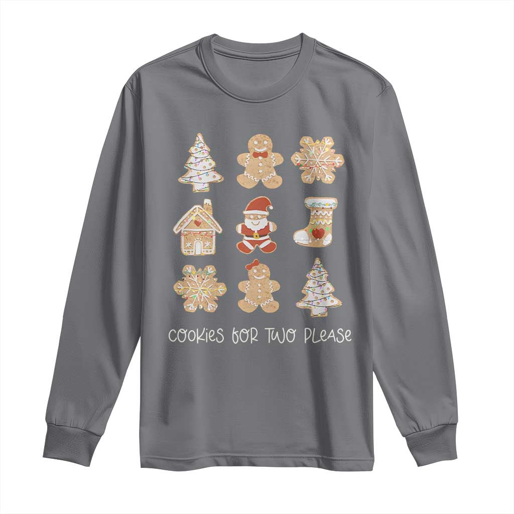 Christmas Pregnancy Announcement Long Sleeve Shirt Cookies For Two Please Maternity Gift - African Pride