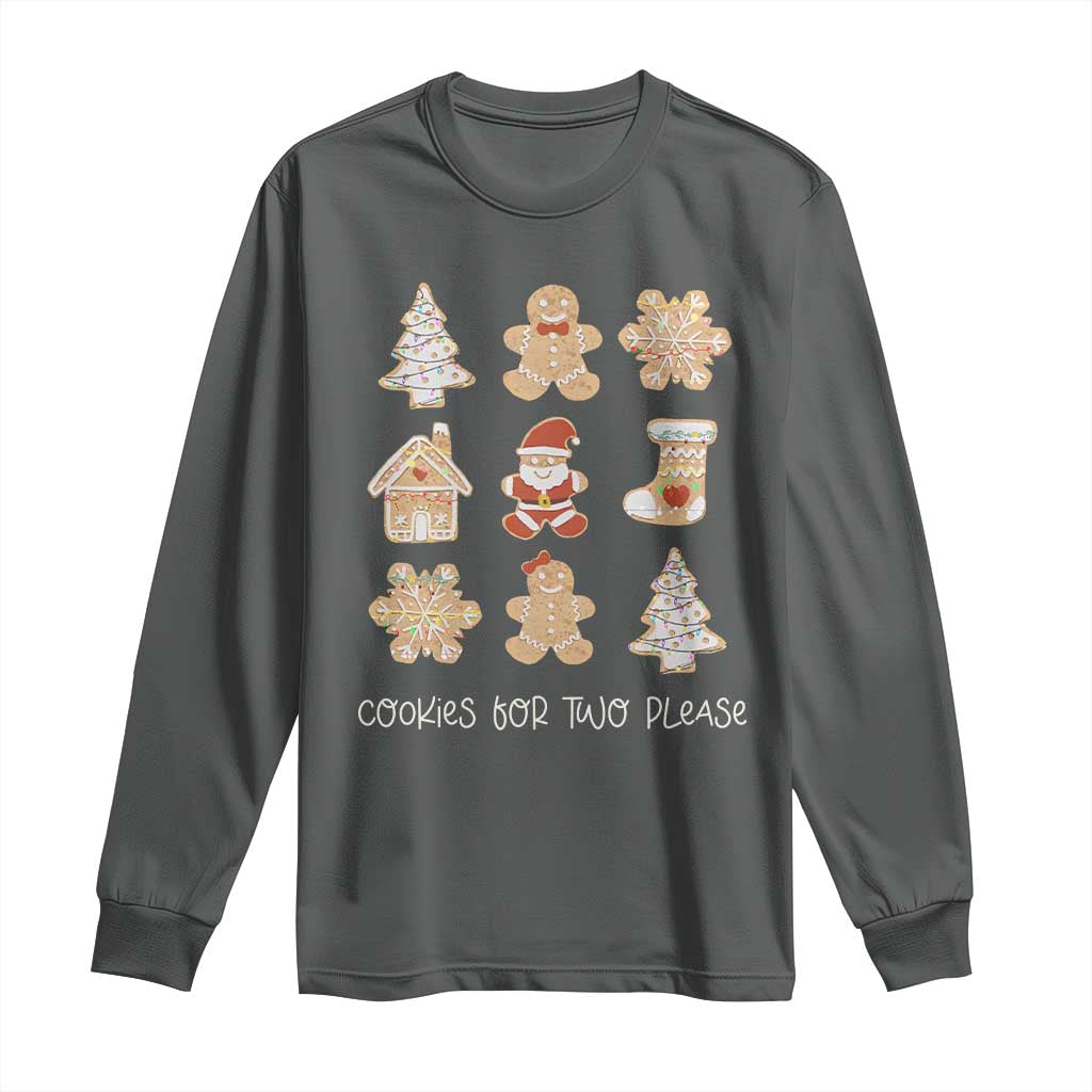 Christmas Pregnancy Announcement Long Sleeve Shirt Cookies For Two Please Maternity Gift - African Pride