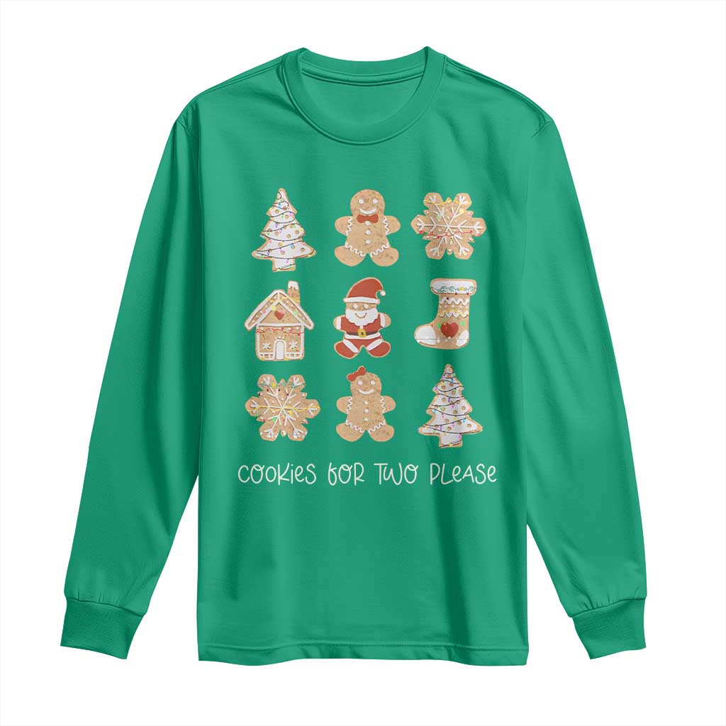 Christmas Pregnancy Announcement Long Sleeve Shirt Cookies For Two Please Maternity Gift - African Pride