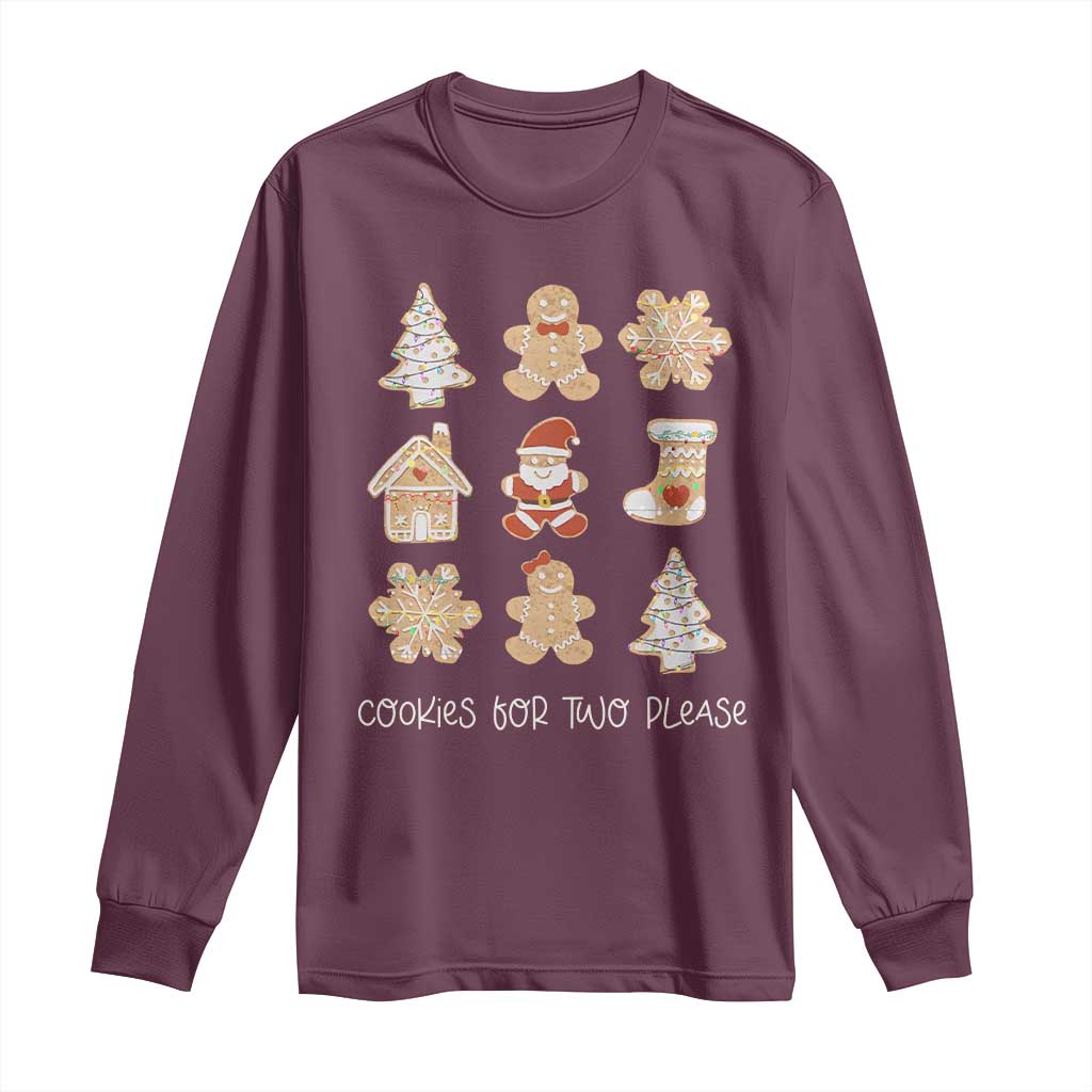 Christmas Pregnancy Announcement Long Sleeve Shirt Cookies For Two Please Maternity Gift - African Pride