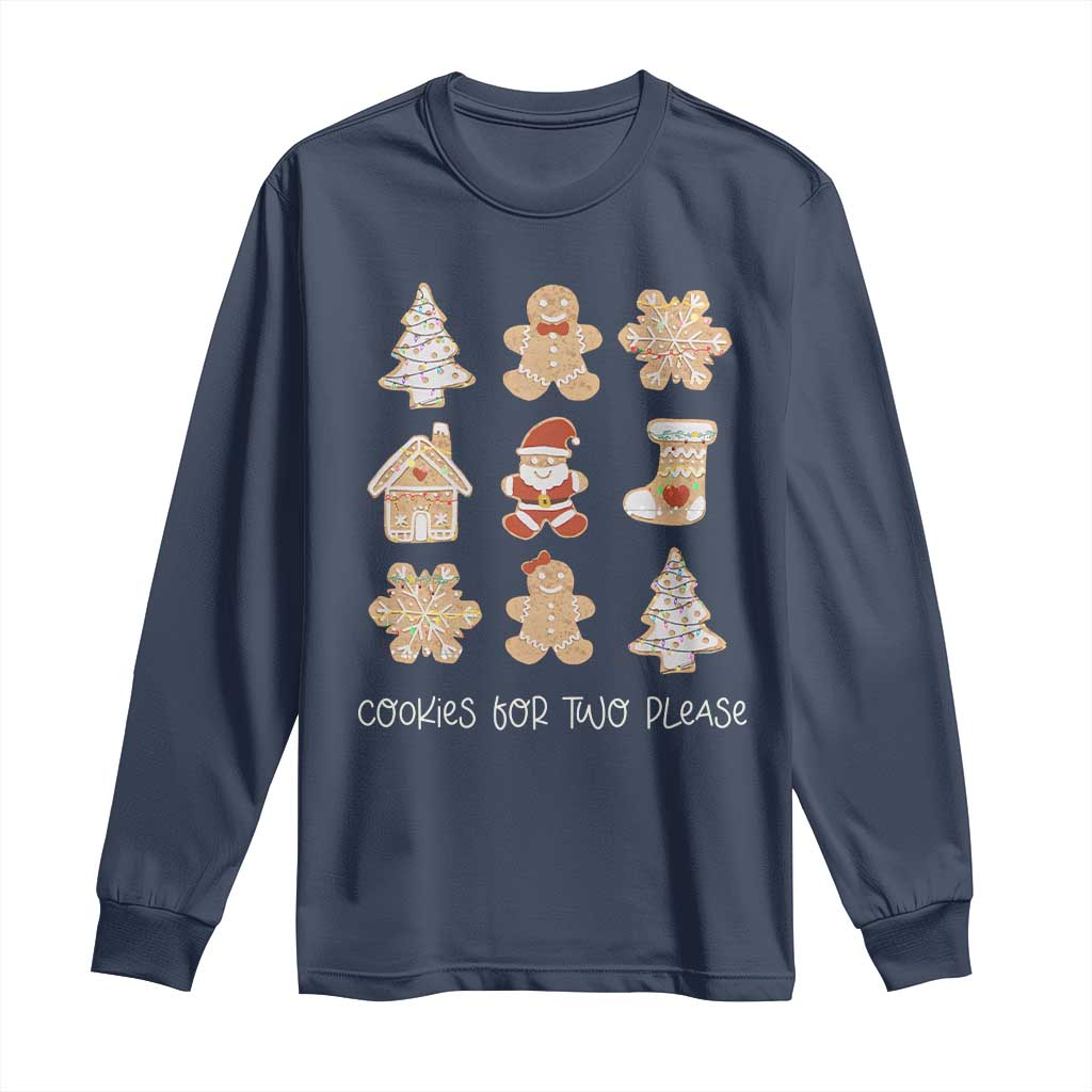 Christmas Pregnancy Announcement Long Sleeve Shirt Cookies For Two Please Maternity Gift - African Pride