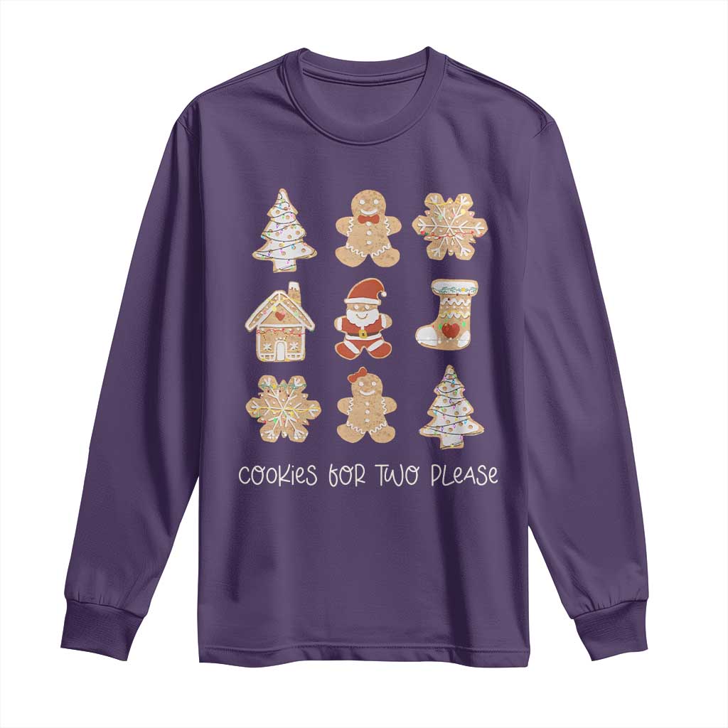 Christmas Pregnancy Announcement Long Sleeve Shirt Cookies For Two Please Maternity Gift - African Pride