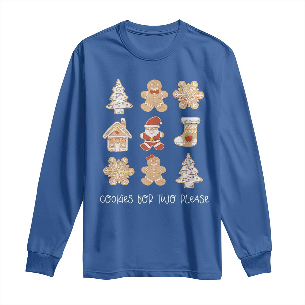 Christmas Pregnancy Announcement Long Sleeve Shirt Cookies For Two Please Maternity Gift - African Pride