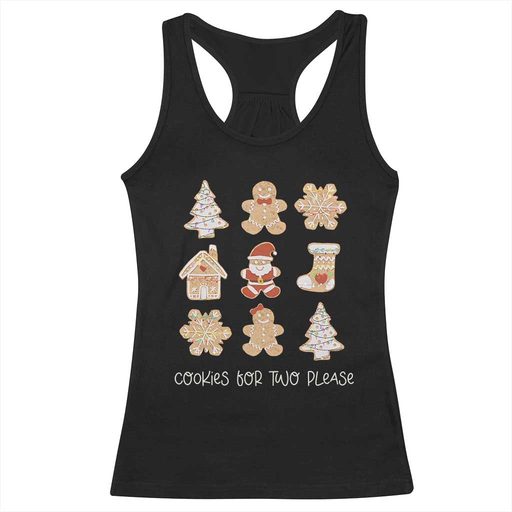 Christmas Pregnancy Announcement Racerback Tank Top Cookies For Two Please Maternity Gift - African Pride