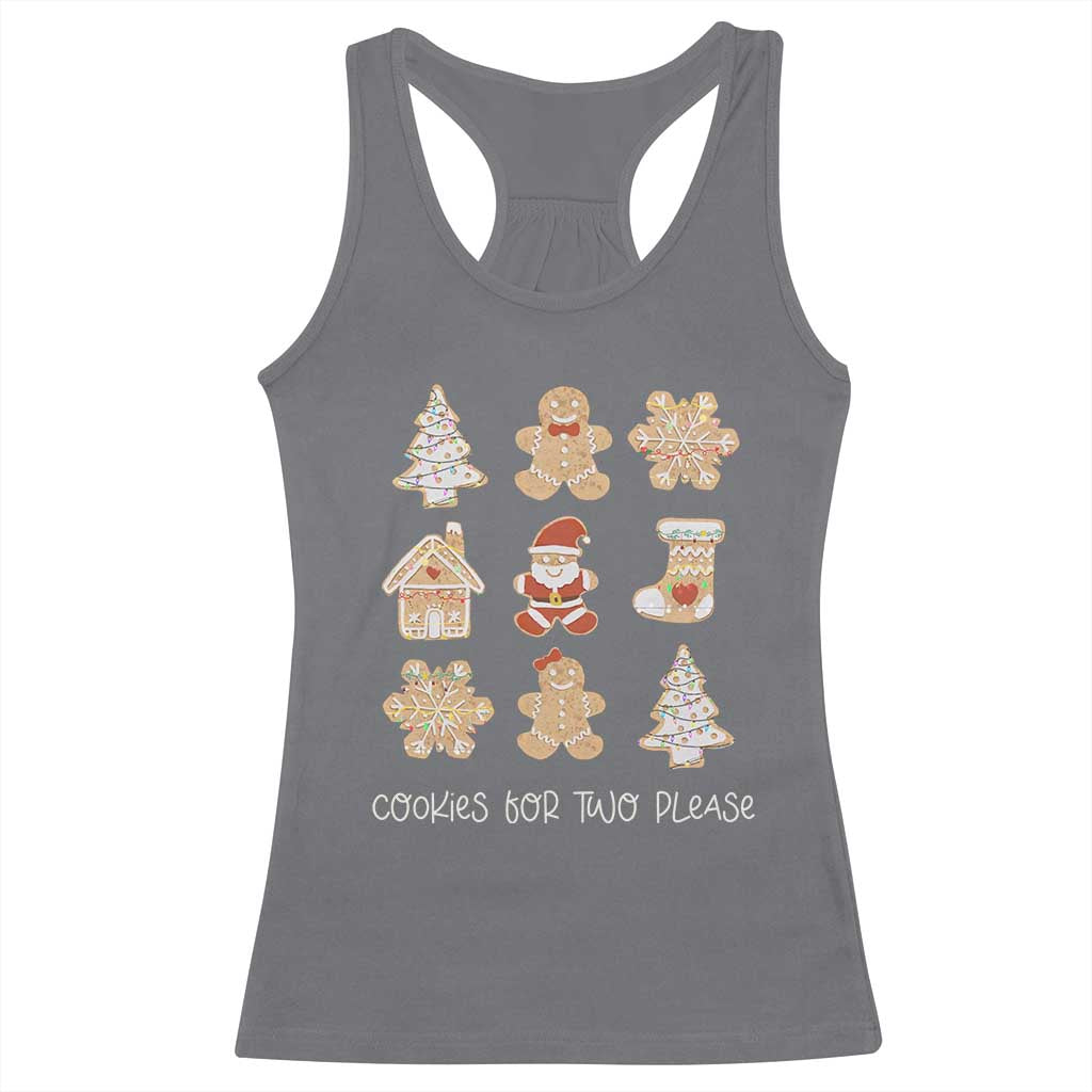 Christmas Pregnancy Announcement Racerback Tank Top Cookies For Two Please Maternity Gift - African Pride