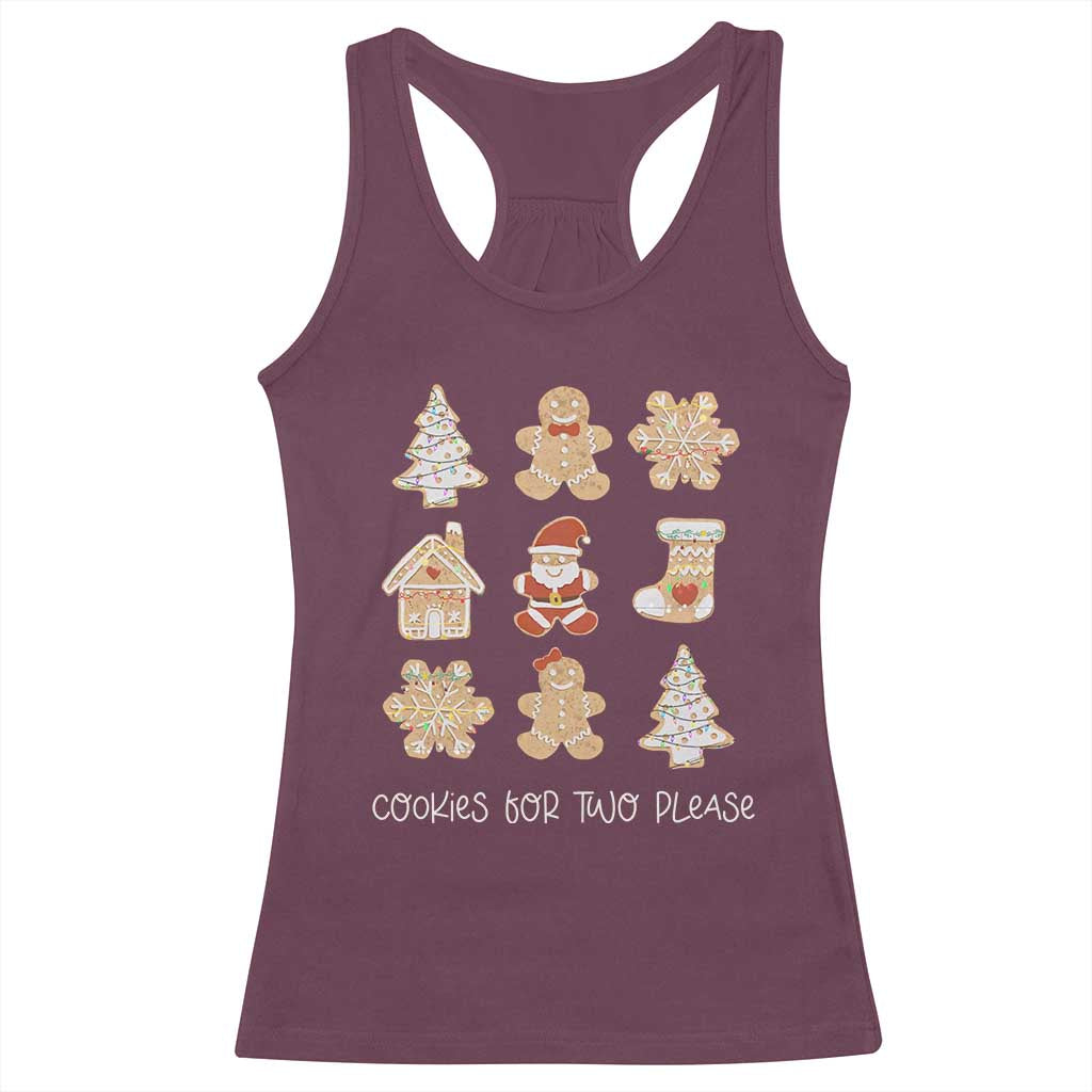 Christmas Pregnancy Announcement Racerback Tank Top Cookies For Two Please Maternity Gift - African Pride