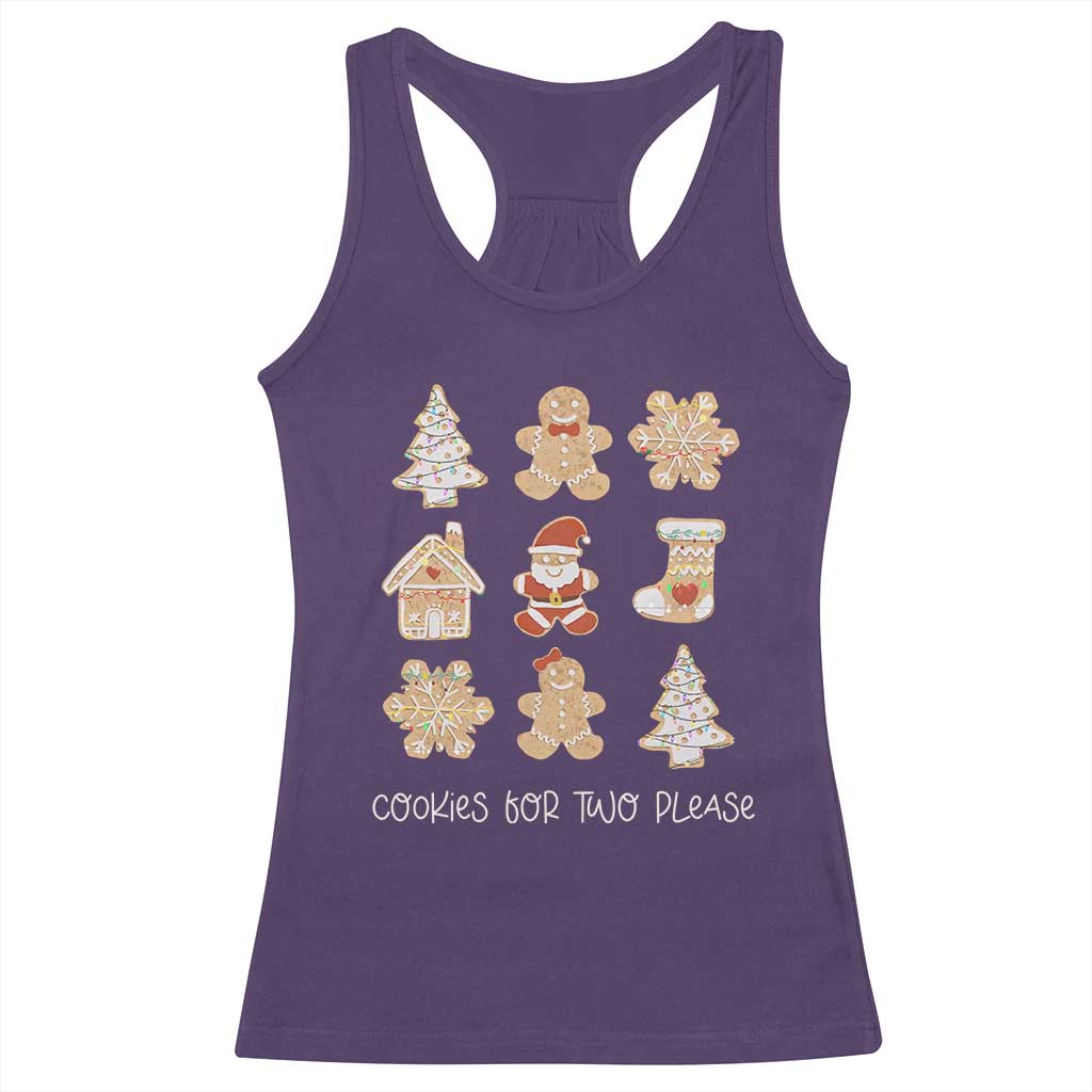 Christmas Pregnancy Announcement Racerback Tank Top Cookies For Two Please Maternity Gift - African Pride