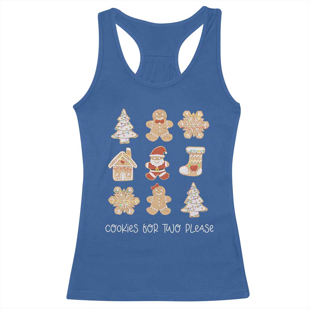 Christmas Pregnancy Announcement Racerback Tank Top Cookies For Two Please Maternity Gift - African Pride