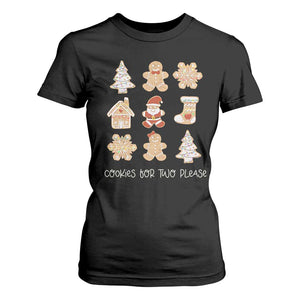 Christmas Pregnancy Announcement T Shirt For Women Cookies For Two Please Maternity Gift - African Pride