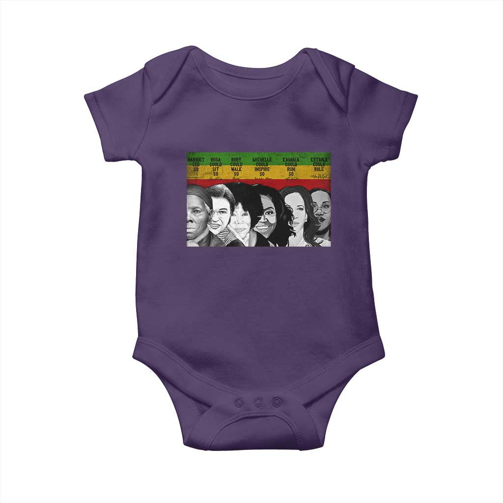 Black Pride Baby Onesie Harriet Led Rosa Could Sit Ruby Could Walk Michelle Could Inspire Kamala Could Run Ketanji Could Rule - African Pride