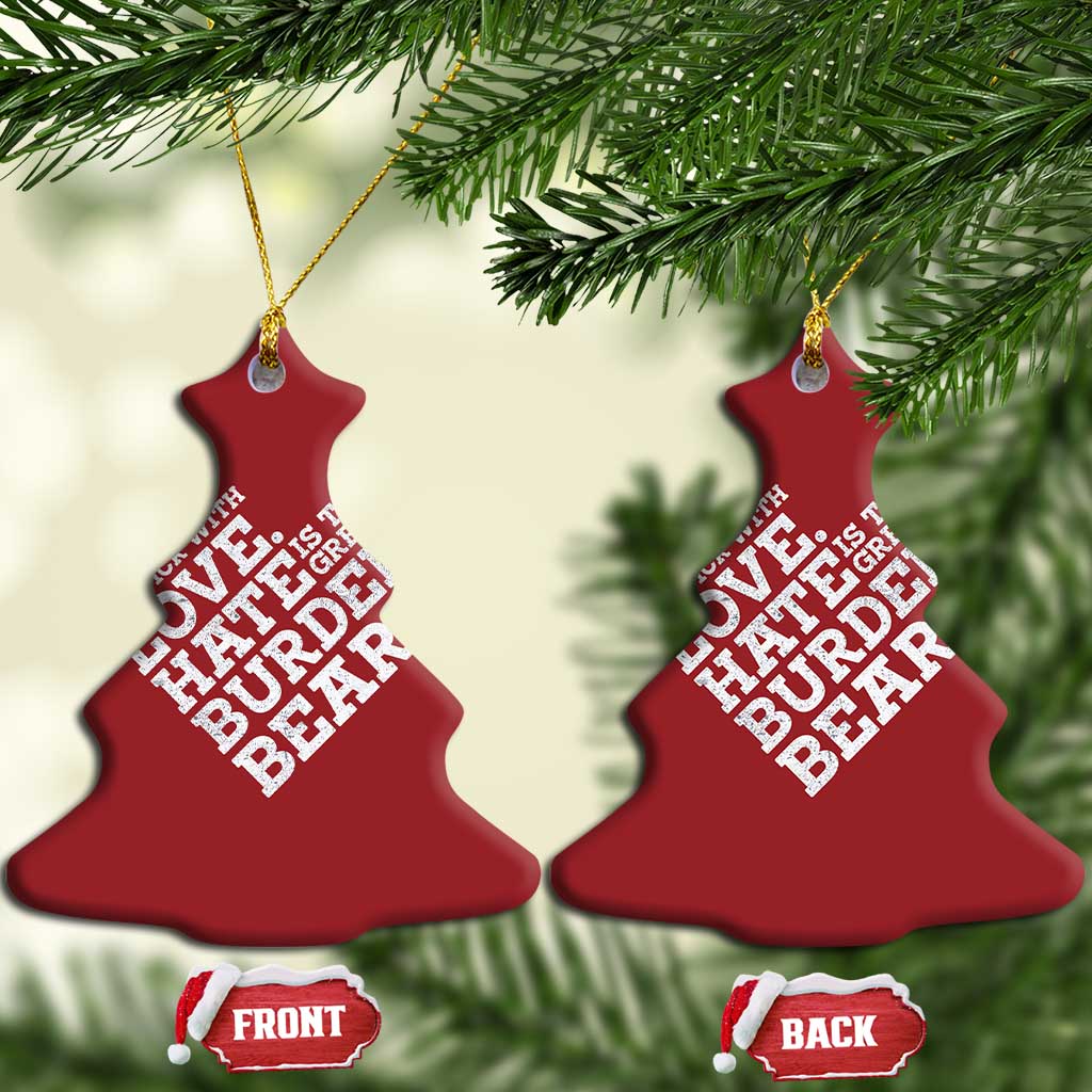 MLK Christmas Ornament I Have Decided To Stick With Love Martin Luther King Black History Month - African Pride