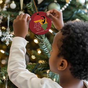 Martin Luther King Jr Christmas Ornament The Time Is Always Right To Do What Is Right MLK African Map - African Pride
