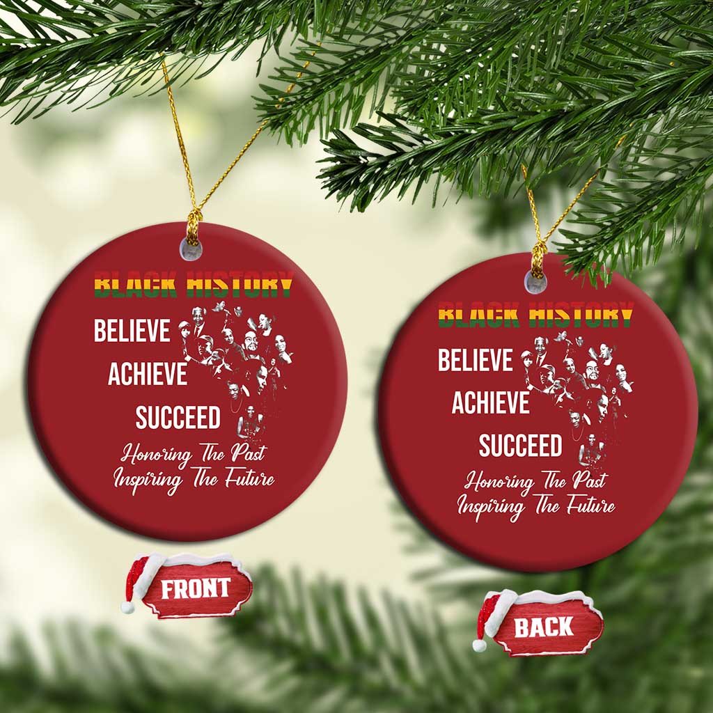 Honoring Past Inspiring Future Black History Month Christmas Ornament - African Pride