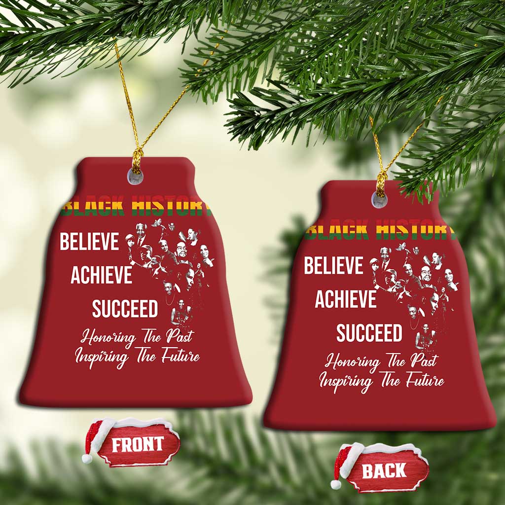 Honoring Past Inspiring Future Black History Month Christmas Ornament - African Pride