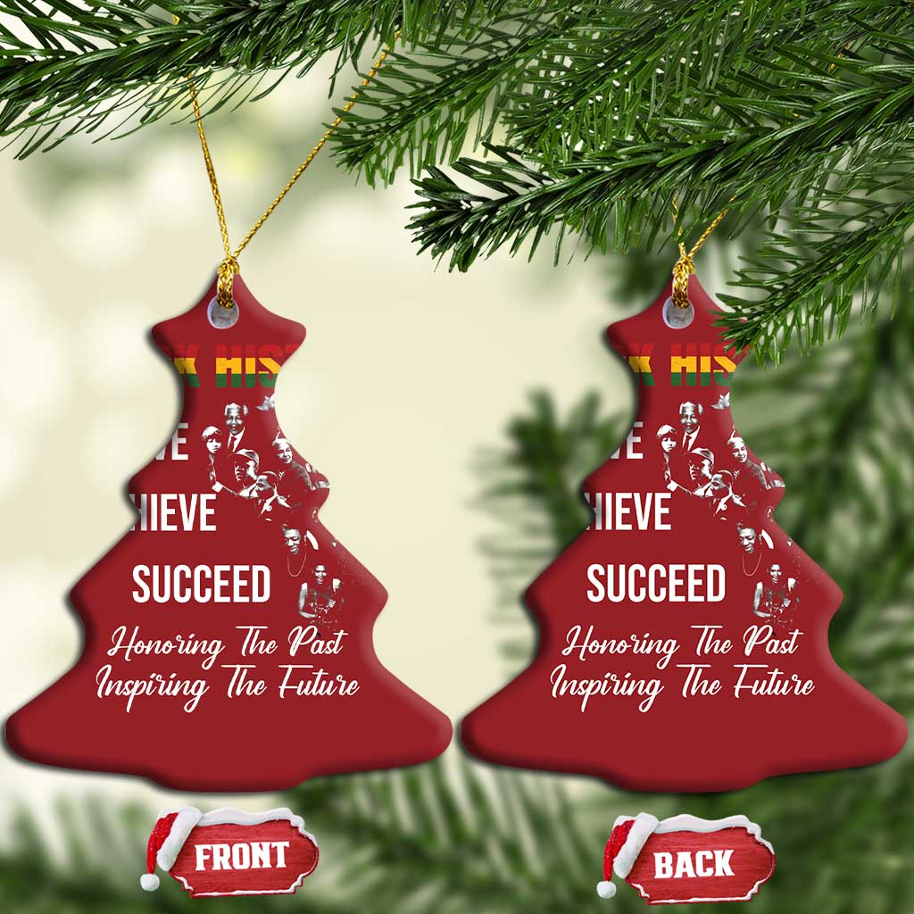 Honoring Past Inspiring Future Black History Month Christmas Ornament - African Pride