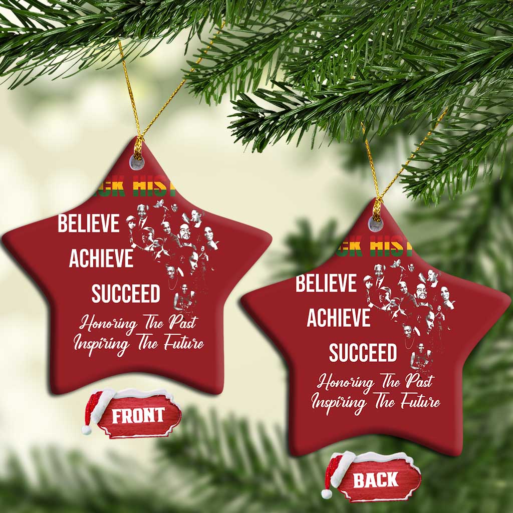 Honoring Past Inspiring Future Black History Month Christmas Ornament - African Pride