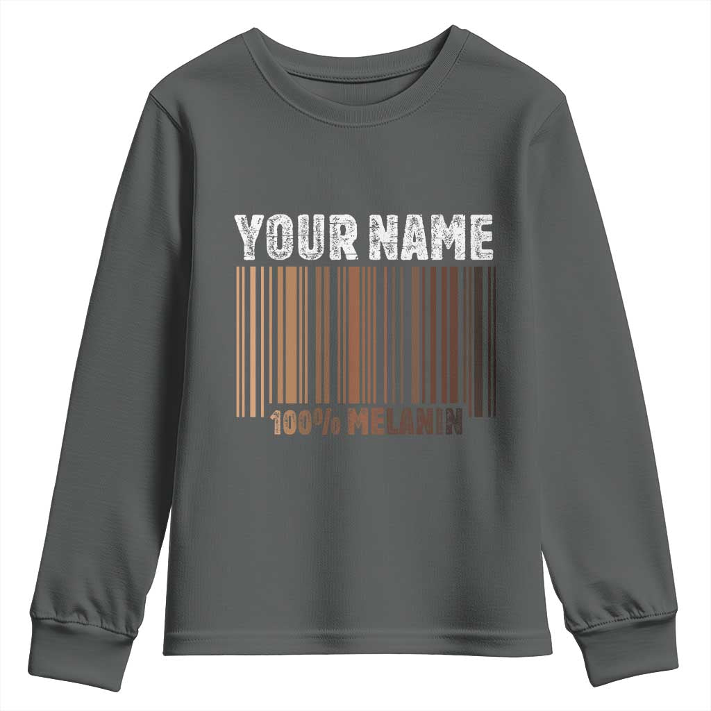 Personalized Gifts Black Pride Youth Sweatshirt Custom Name Melanin BLM African History Gift - African Pride