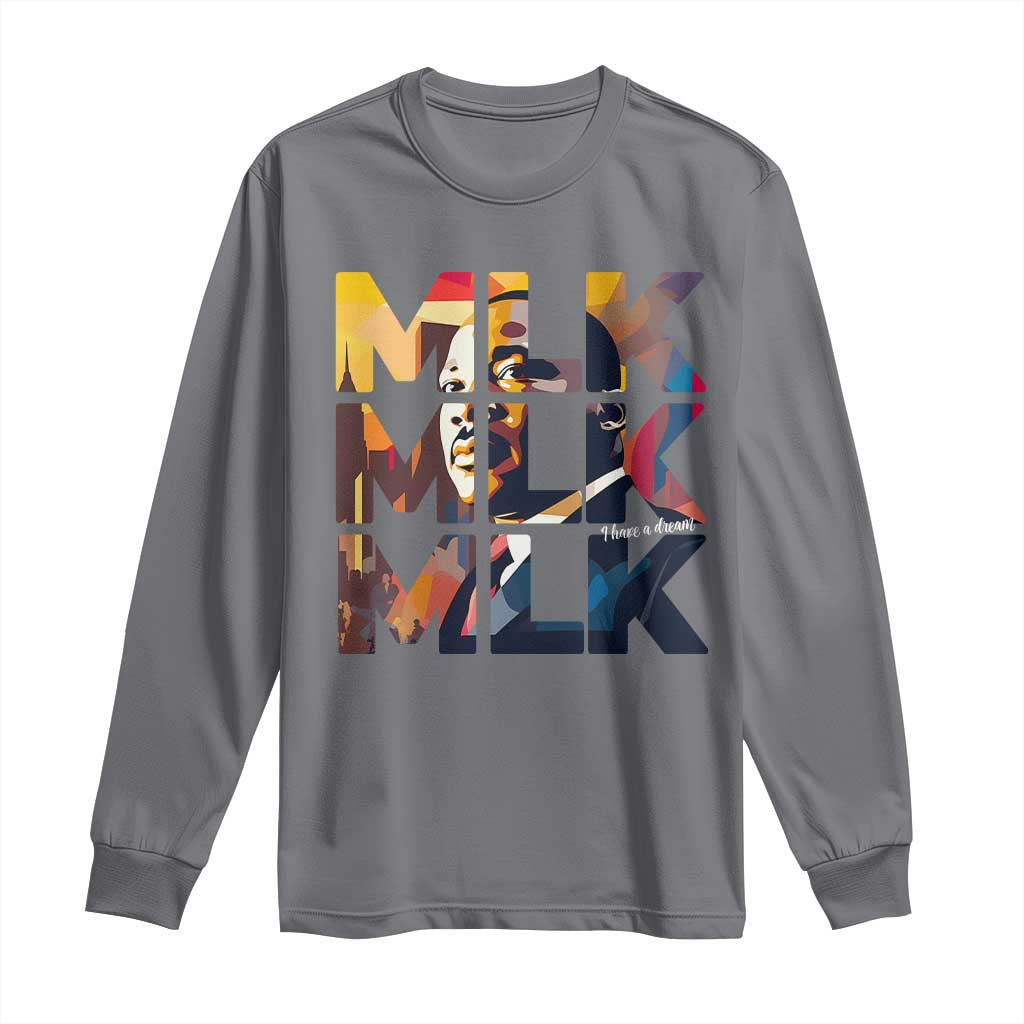 Martin Luther King Jr. Long Sleeve Shirt Black History Month I Have A Dream - African Pride