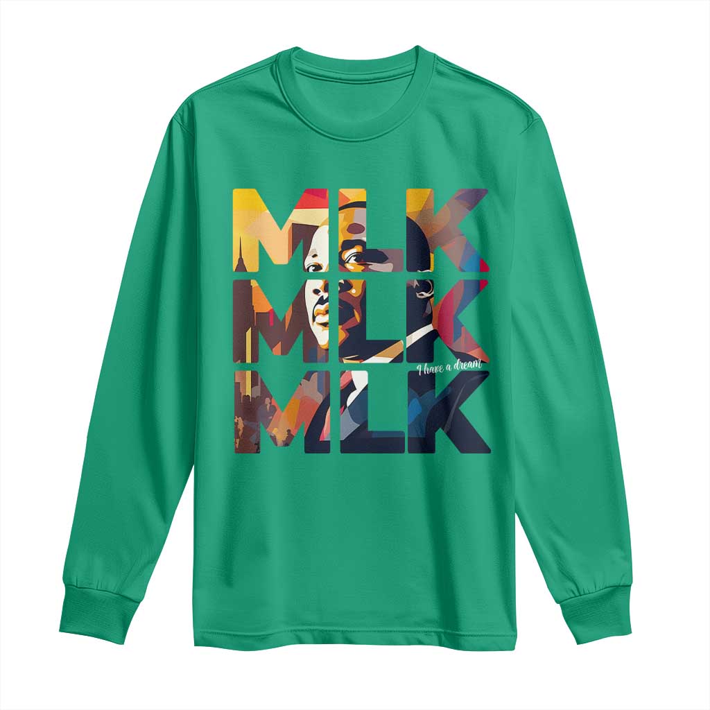 Martin Luther King Jr. Long Sleeve Shirt Black History Month I Have A Dream - African Pride