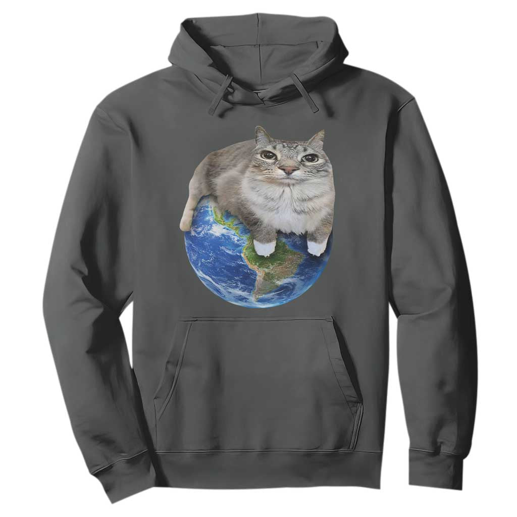 Earth Cat Silly Cat Meme Hoodie