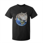 Earth Cat Silly Cat Meme T Shirt For Kid