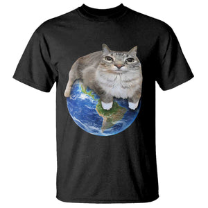 Earth Cat Silly Cat Meme T Shirt