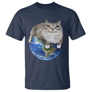 Earth Cat Silly Cat Meme T Shirt