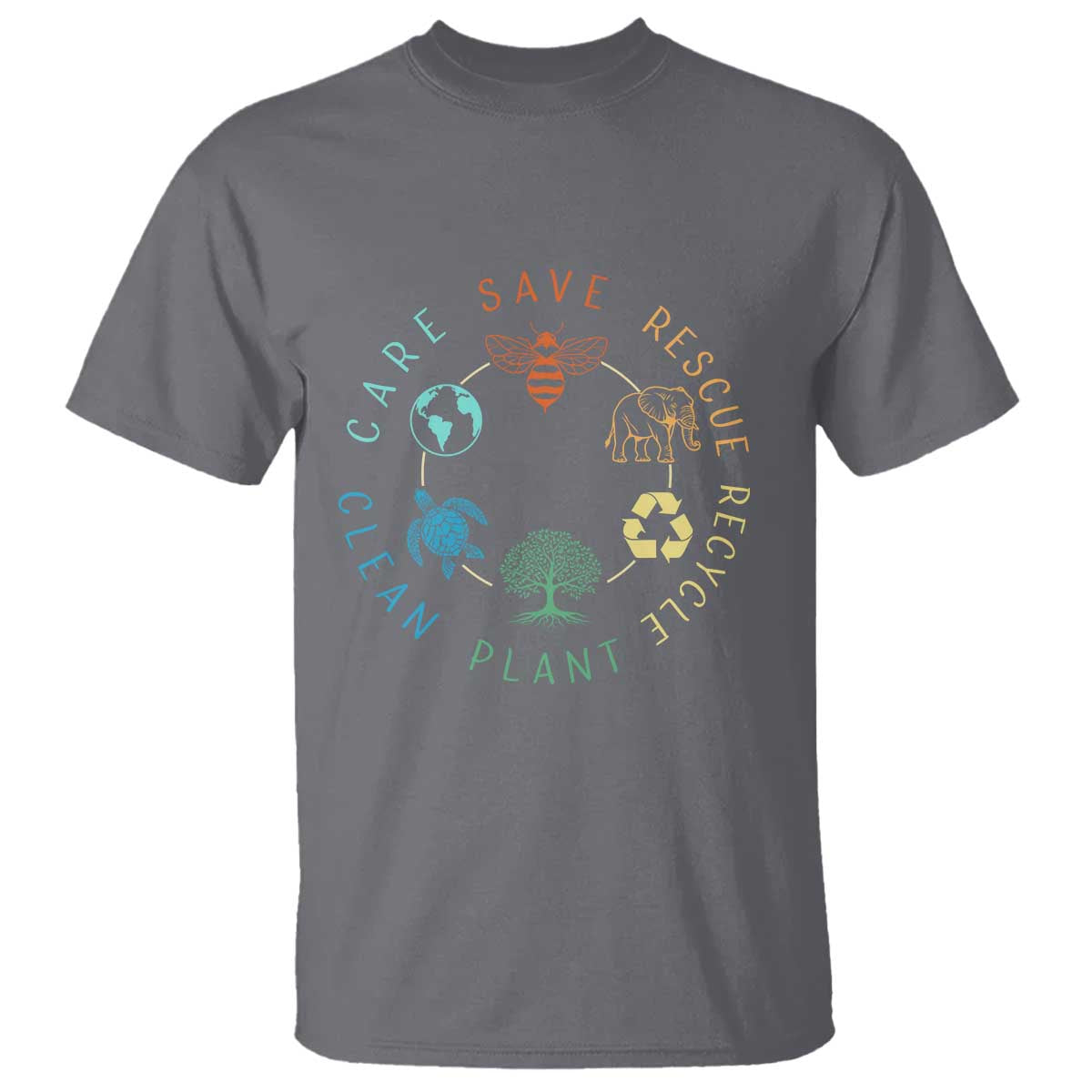 Earth Day Environment T Shirt Save Bees Rescue Animals Recycle Plastic