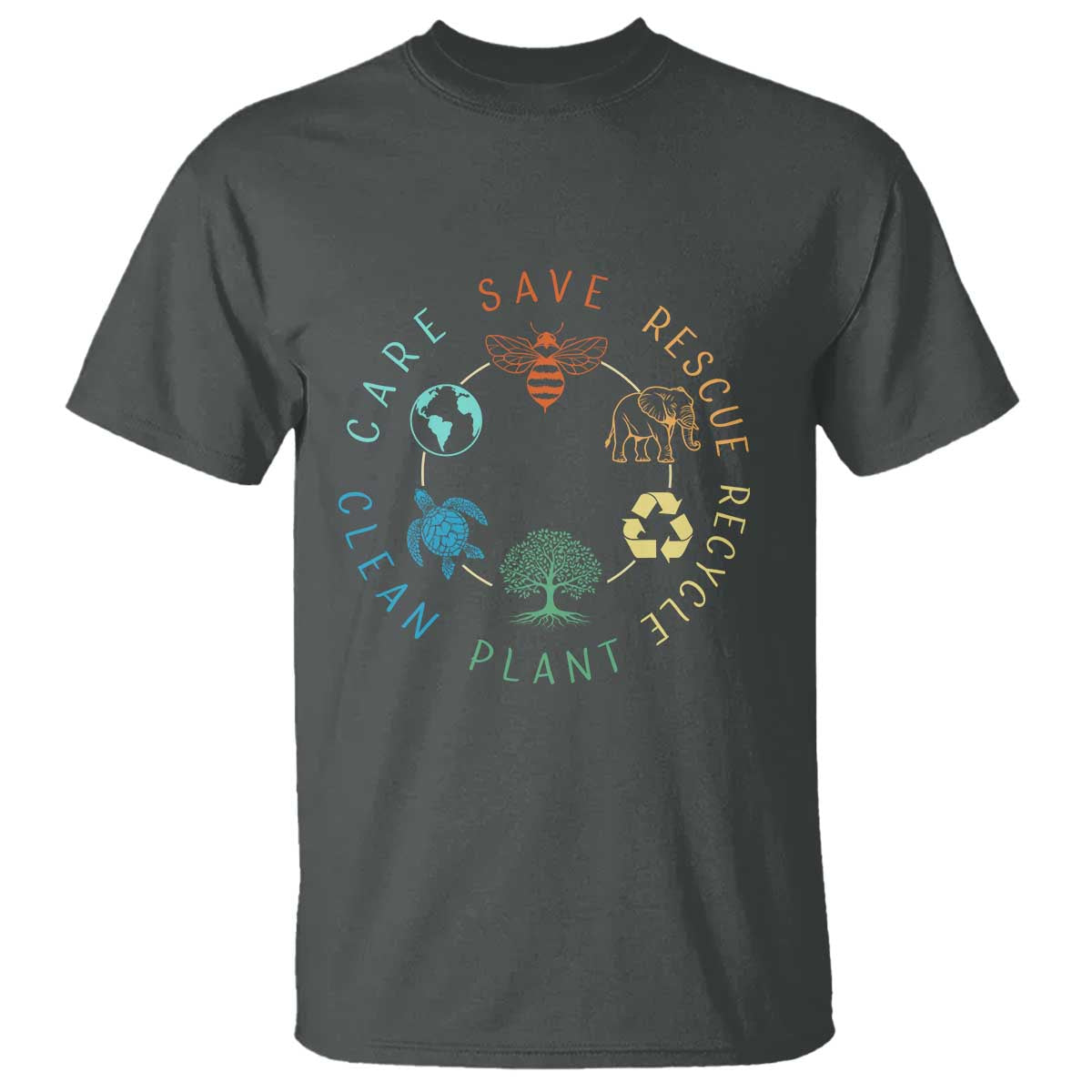 Earth Day Environment T Shirt Save Bees Rescue Animals Recycle Plastic