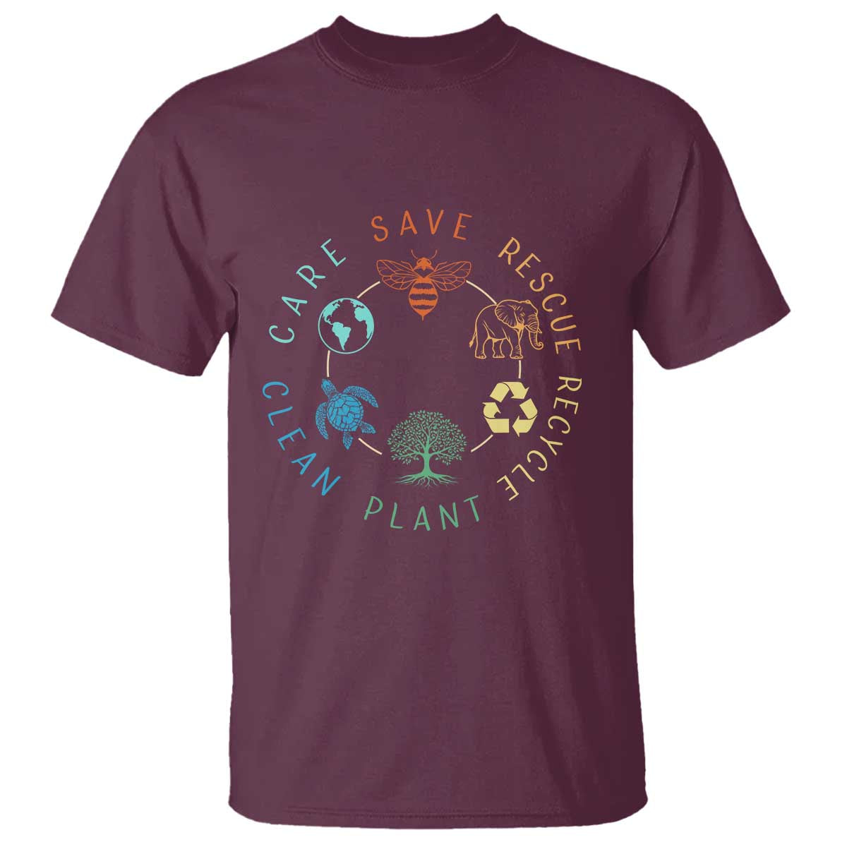 Earth Day Environment T Shirt Save Bees Rescue Animals Recycle Plastic