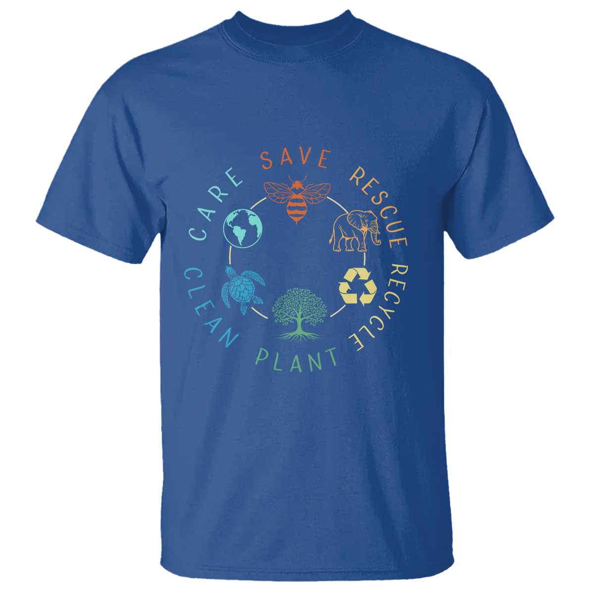 Earth Day Environment T Shirt Save Bees Rescue Animals Recycle Plastic