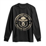 Earth Day Protect Our Parks Long Sleeve Shirt Vintage Retro Bear