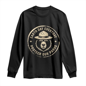 Earth Day Protect Our Parks Long Sleeve Shirt Vintage Retro Bear
