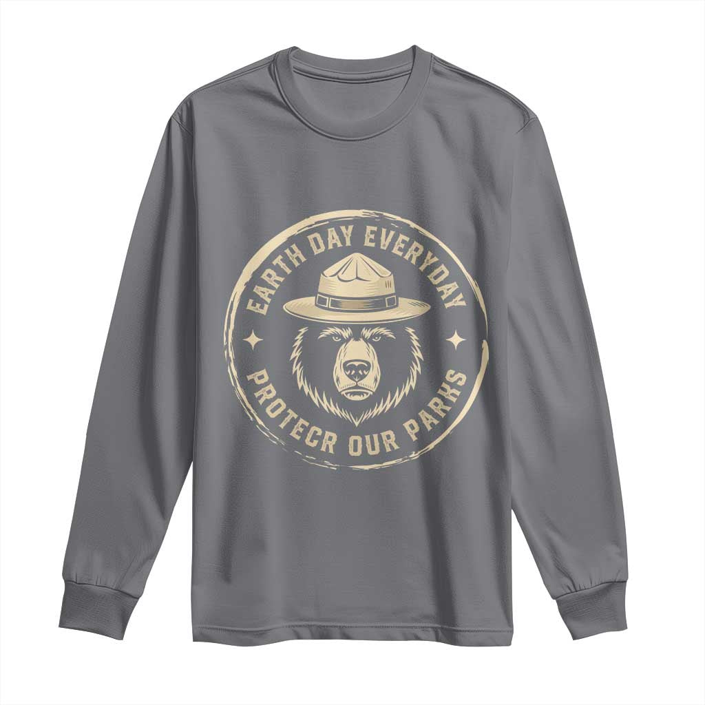 Earth Day Protect Our Parks Long Sleeve Shirt Vintage Retro Bear