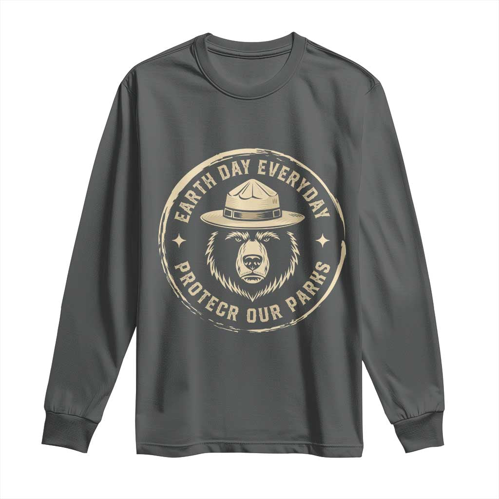 Earth Day Protect Our Parks Long Sleeve Shirt Vintage Retro Bear