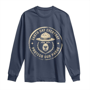 Earth Day Protect Our Parks Long Sleeve Shirt Vintage Retro Bear