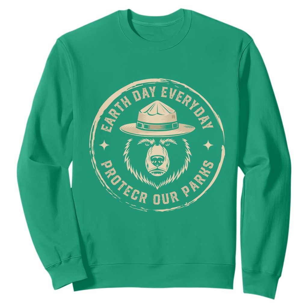 Earth Day Protect Our Parks Sweatshirt Vintage Retro Bear