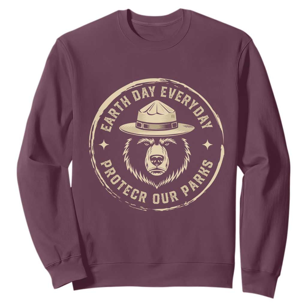 Earth Day Protect Our Parks Sweatshirt Vintage Retro Bear