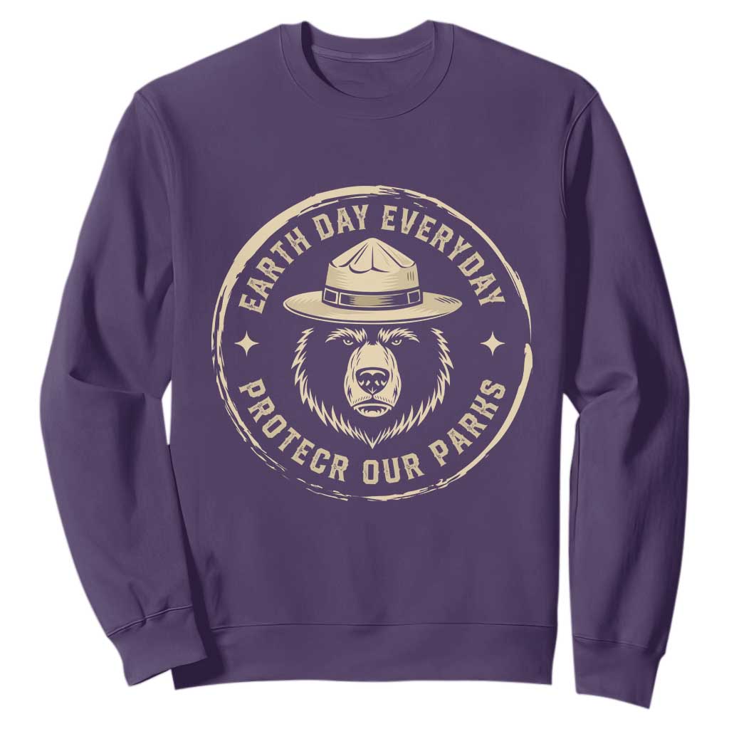Earth Day Protect Our Parks Sweatshirt Vintage Retro Bear