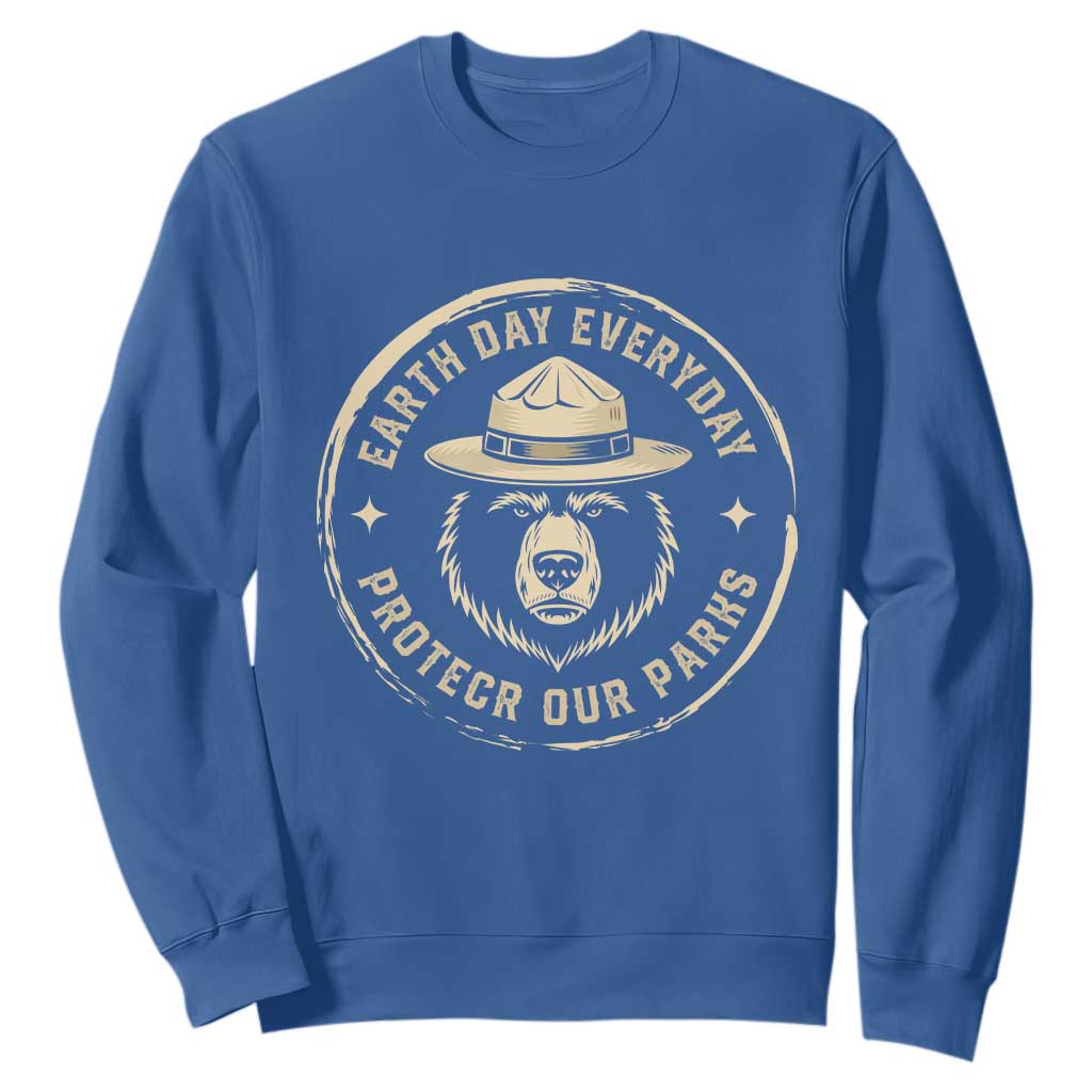 Earth Day Protect Our Parks Sweatshirt Vintage Retro Bear