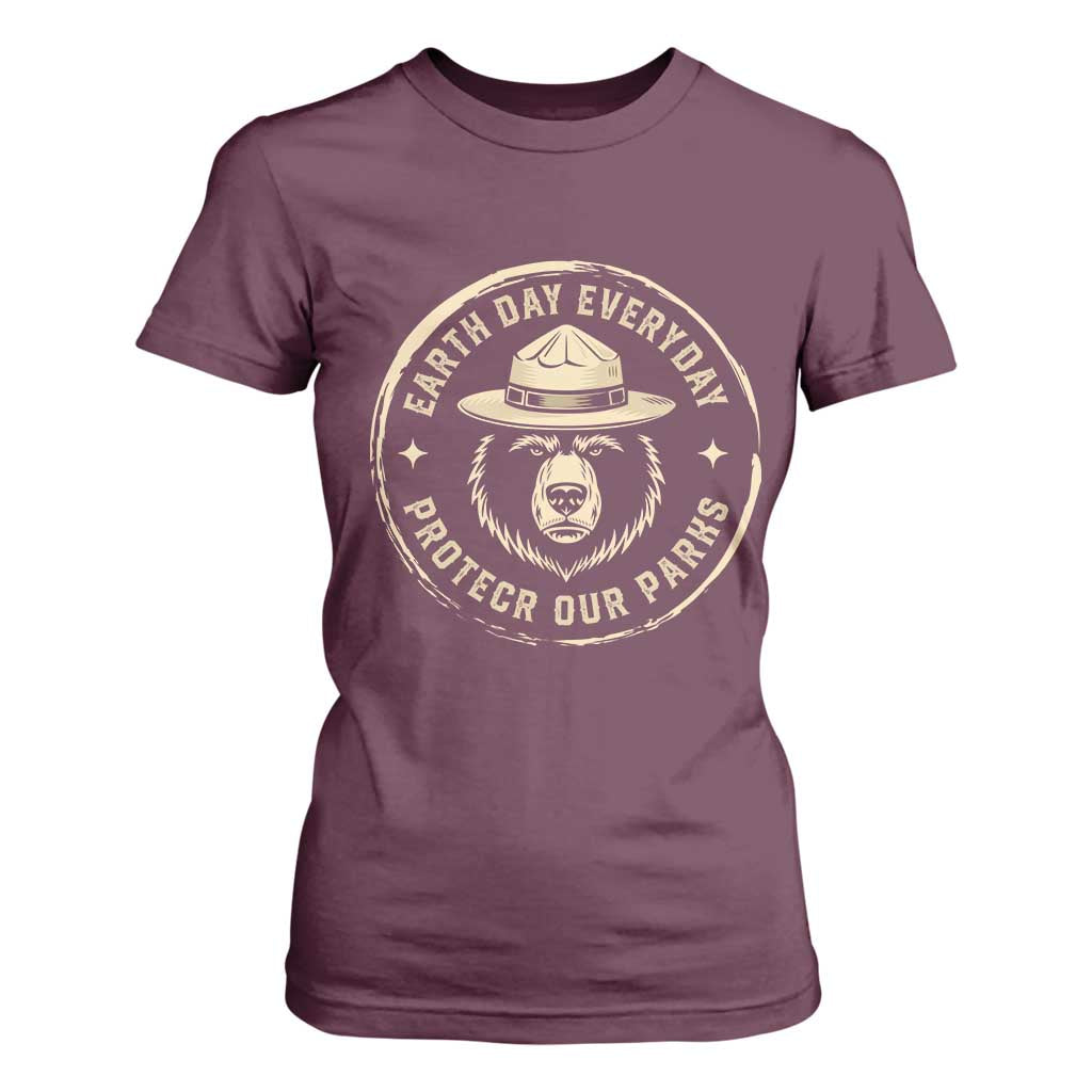 Earth Day Protect Our Parks T Shirt For Women Vintage Retro Bear