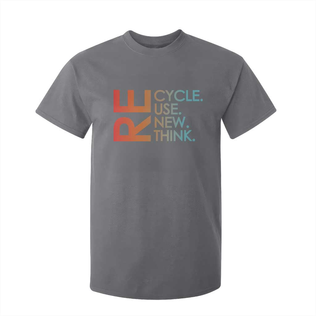Environmental Activism T Shirt For Kid Recycle Reuse Renew Rethink Earth Day