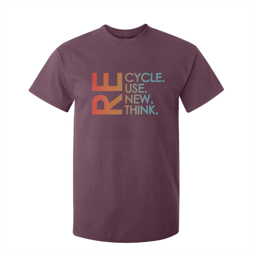 Environmental Activism T Shirt For Kid Recycle Reuse Renew Rethink Earth Day