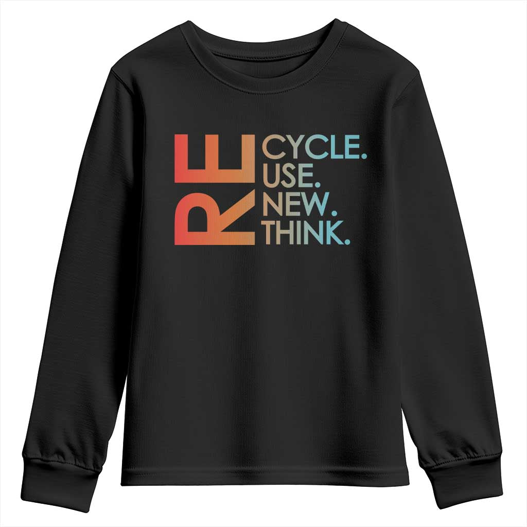 Environmental Activism Youth Sweatshirt Recycle Reuse Renew Rethink Earth Day
