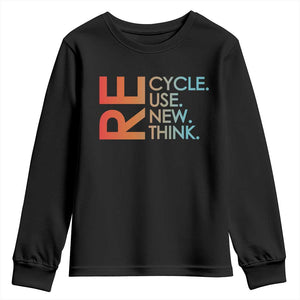 Environmental Activism Youth Sweatshirt Recycle Reuse Renew Rethink Earth Day