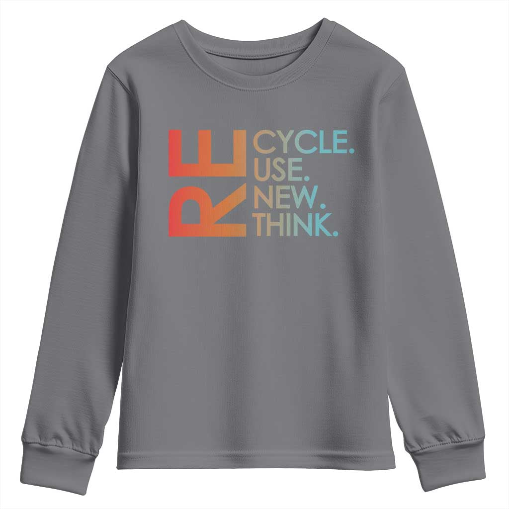 Environmental Activism Youth Sweatshirt Recycle Reuse Renew Rethink Earth Day