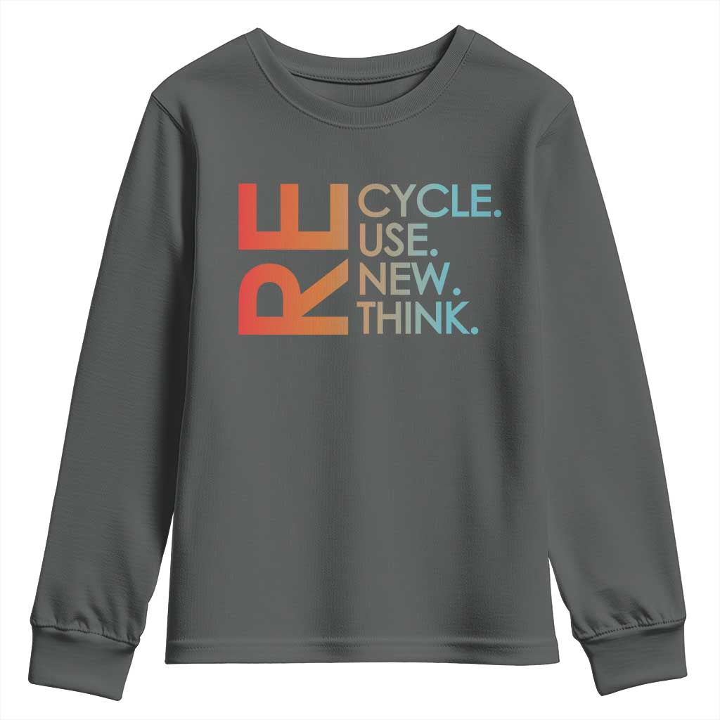Environmental Activism Youth Sweatshirt Recycle Reuse Renew Rethink Earth Day