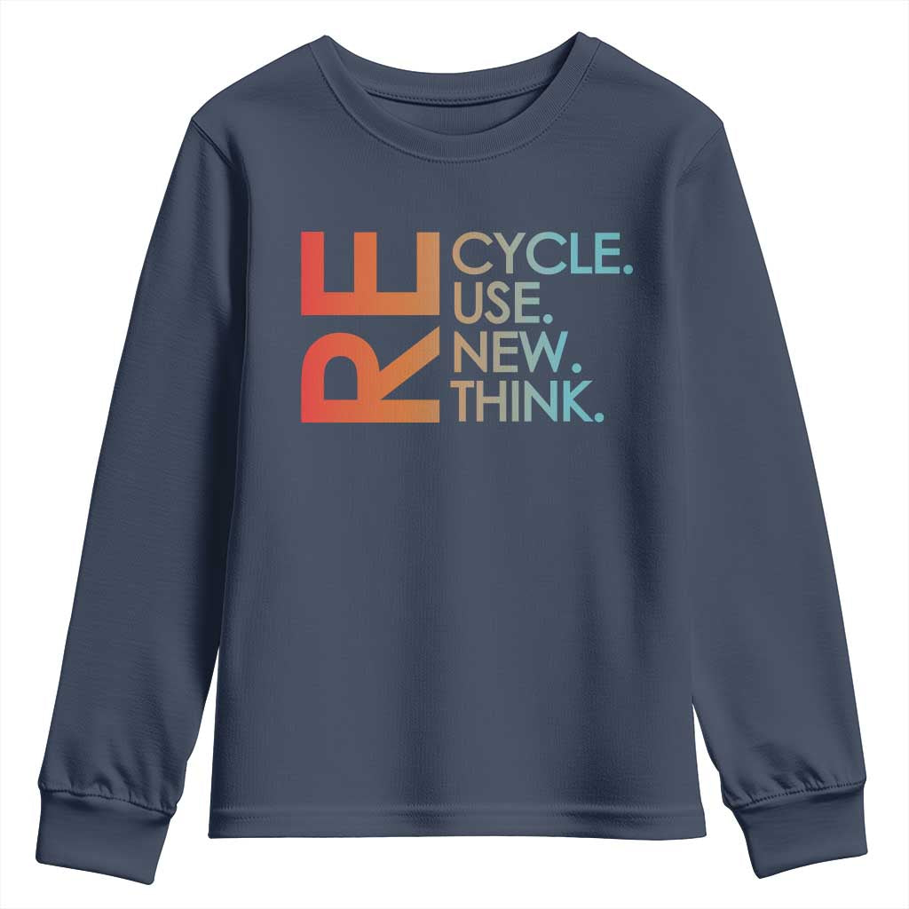 Environmental Activism Youth Sweatshirt Recycle Reuse Renew Rethink Earth Day