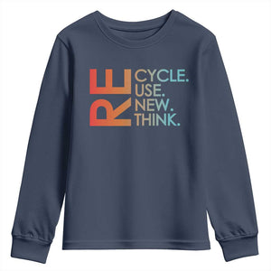 Environmental Activism Youth Sweatshirt Recycle Reuse Renew Rethink Earth Day